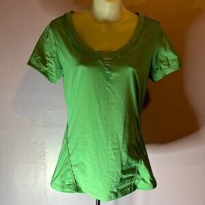 Adidas’s by Stella McCartney Short Sleeve Women's Stretch Top Green Size Small
